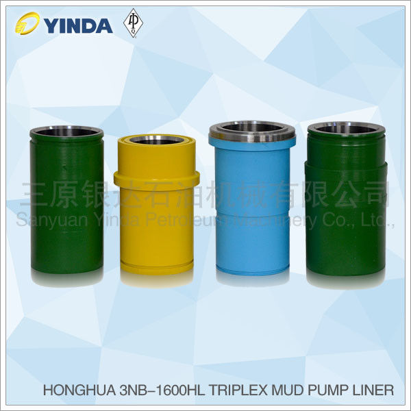 3NB-1600HL Triplex Mud Pump Liner Chromium  26-28% HRC Hardness HONGHUA